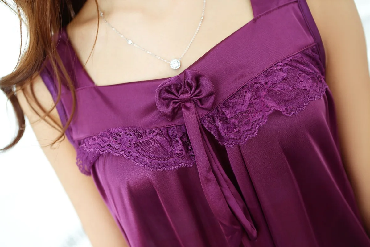 Сексуальные пижамы женские летние вискоза Camisole Ночная рубашка без рукавов плюс-размер d большого размера толстый MM200 Jin свободный крой из натурального шелка миди-s