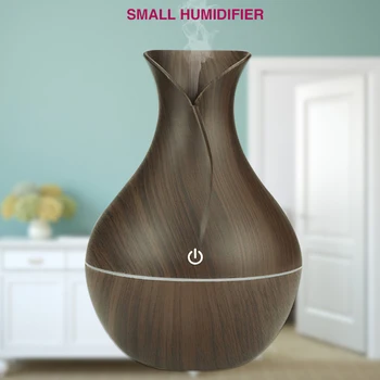 

Aroma Essential Oil Diffuser 2021 Ultrasonic Air Humidifier Wood Grain 7 Color USB Changing LED Lights for Office Home Drop Ship