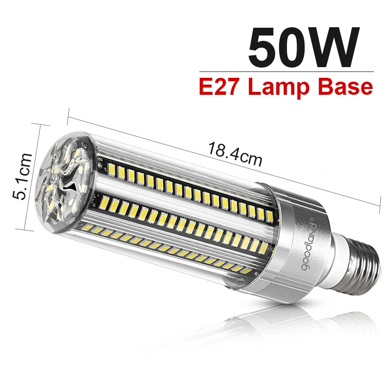 50W E27 Goodland светодиодный светильник-кукуруза E39 E40 Светодиодный светильник-кукуруза 50 Вт 120 Вт 200 Вт Светодиодный светильник 110 В 220 в E27 алюминиевый для склада заводского подвала - Испускаемый цвет: 50W E27