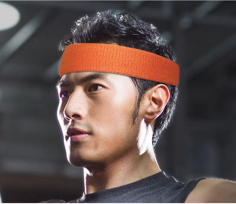 Wholesale Headband Breathable Sweat Absorbing Towel Sport Headband Riding Running Fitness Dance Trend Sweatband Customizable