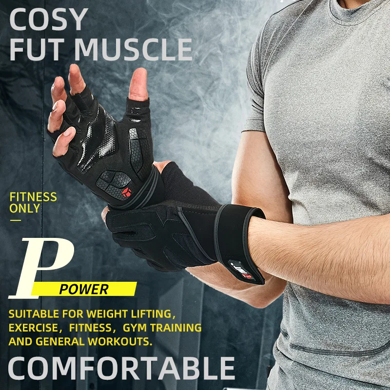 TMT Sports Fitness Weight Lifting Gym Gloves Training Fitness bodybuilding Workout Wrist Wrap Exerc