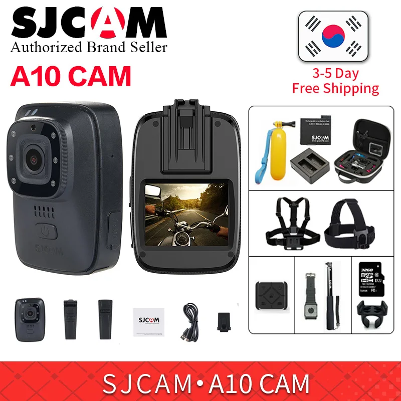 SJCAM A10 портативная полицейская камера 2650 мАч батарея носимый ИК-фильтр ч/б переключатель ночного видения Лазерная лампа инфракрасная Экшн-камера