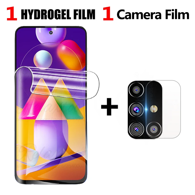 mobile phone screen protector 3 in 1 Hydrogel Film For Samsung Galaxy M31s Back Screen Protector Camera Lens for samsung M11 M21 A11 A21s A31 A41 m 31s m317f iphone screen protector Screen Protectors