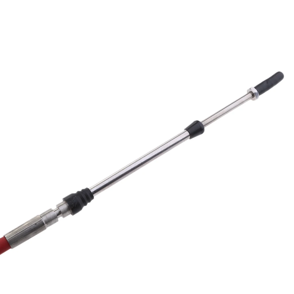 2pcs 18FT Throttle Shift Control Boat Motor Cable, Throttle Shift Cable, Remote Control for Yamaha Outboard(Black & Red)