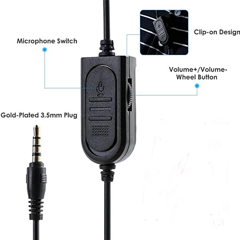 Stereo Gaming Headset for One PS4 3 5mm Wired Ovehead Gamer Headphone with Microphone Volume Control Game Earphone Wired Headset