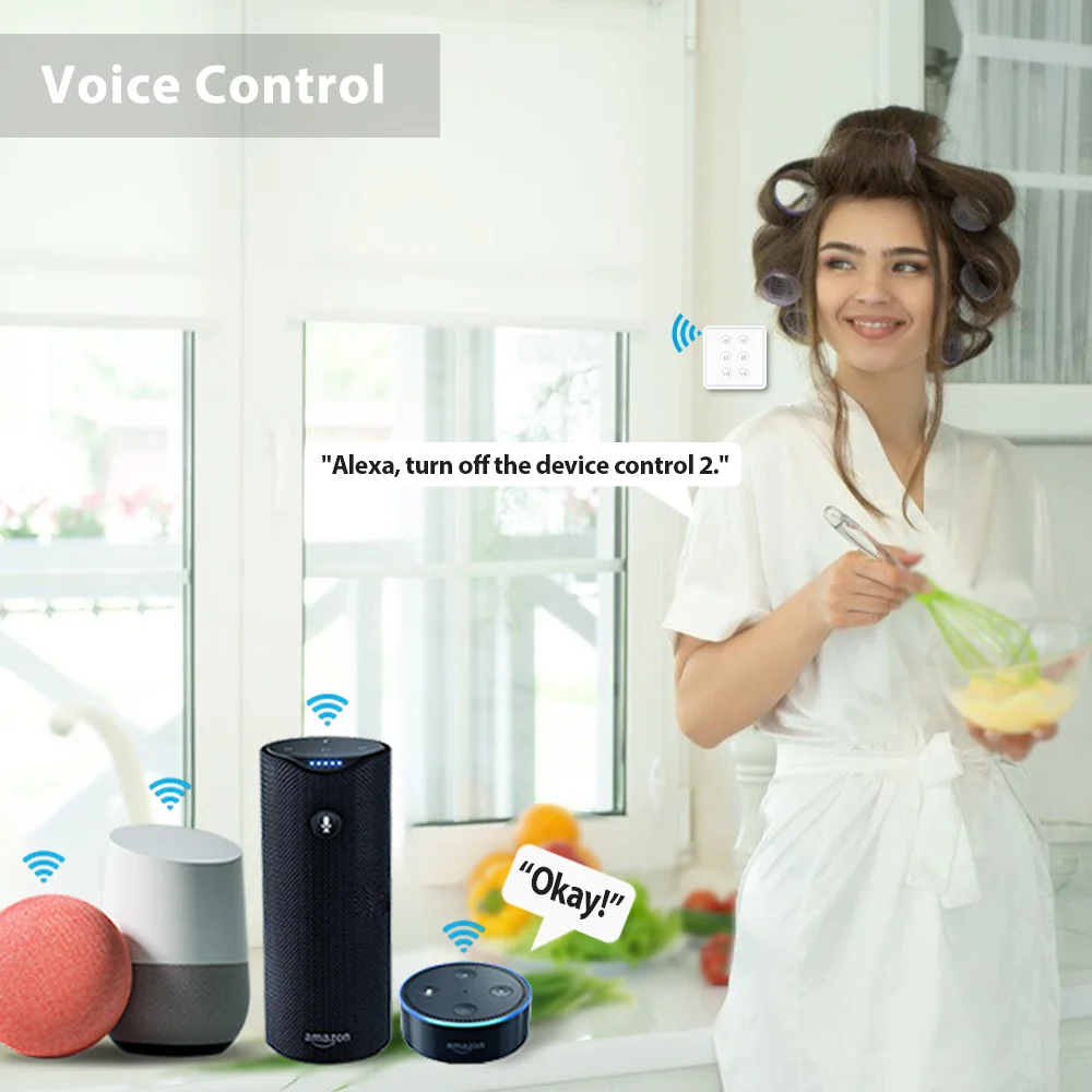 Tuya Smart Leben EU WiFi Doppel Vorhang Blind Schalter für Rollladen elektromotor Google Home Alexa Echo Voice Control DIY