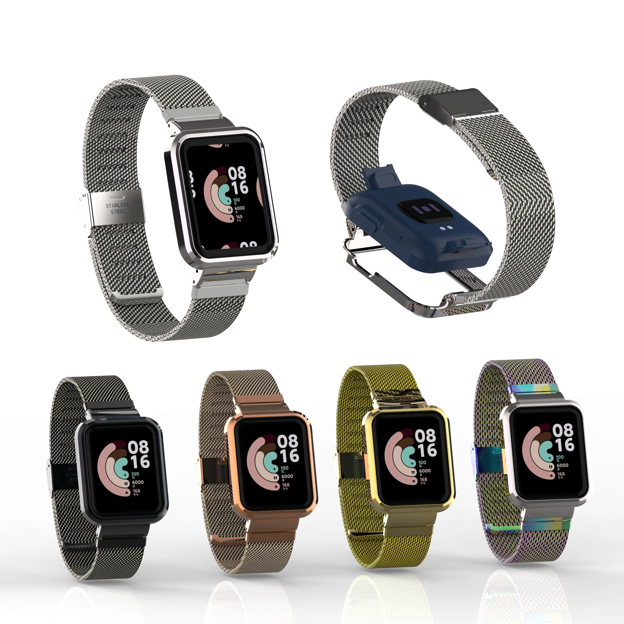

Mesh Metal Watch Band for Mi Watch Lite / Redmi Watch Stainless Steel Strap Bracelet with Case