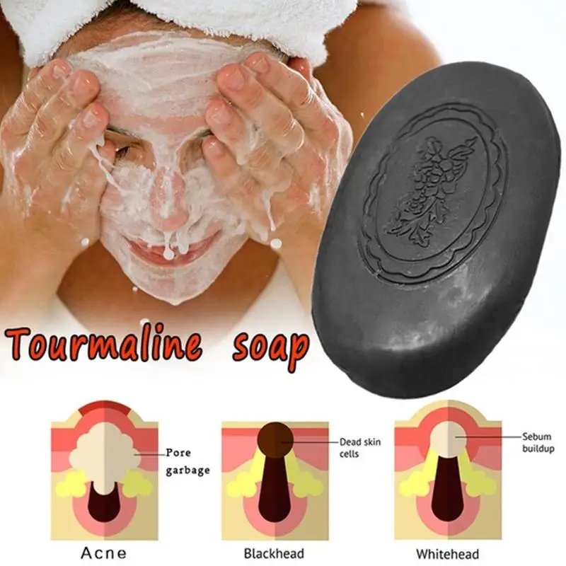 

3pcs Active Energy Bamboo Drug Bactericidal Soap Tourmaline Soap Blackhead Remover Oil-control Femal Face Hand Body Healthy Care