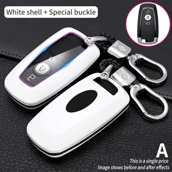 Carbon Fiber Car Smart Key Cover Case Fob Ford Fusion Mustang Explorer F150 F250 F350 Ranger Mondeo Protect Shell Accessories - Carbon Fiber Car Smart Key Cover Case Fob Ford Fusion Mustang Explorer F150 F250 F350
