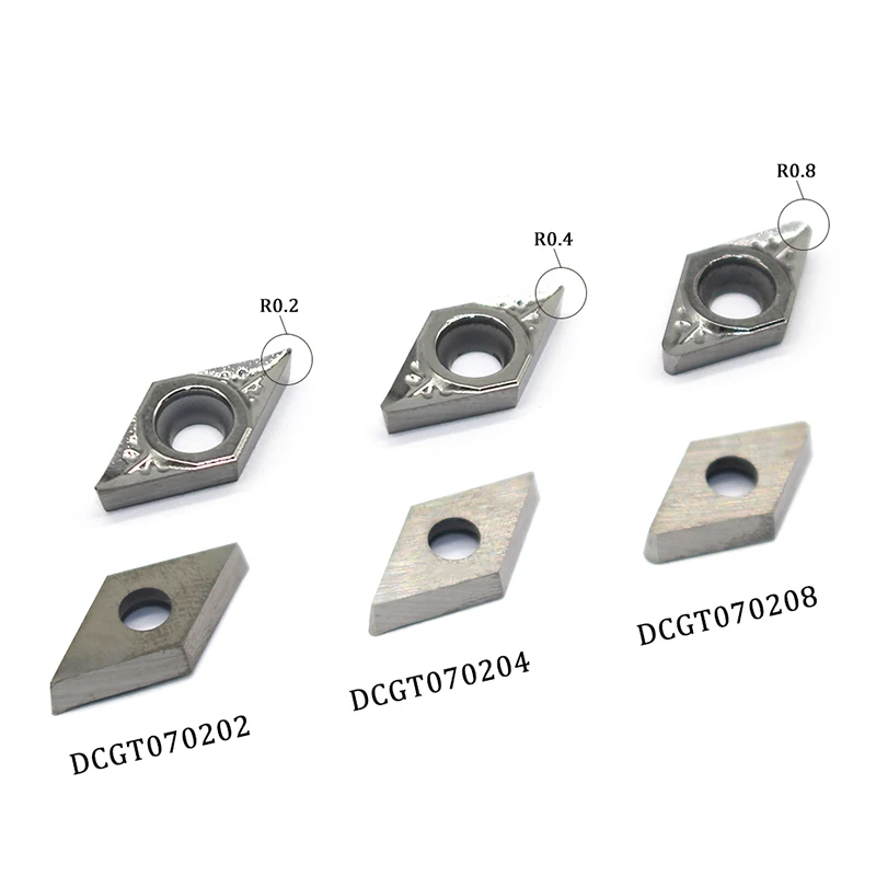 DCGT070202 DCGT070204 DCGT070208 AK H01 100% Original Aluminum Alloy Blade DCGT 0702 CNC Lathe Tool Inserts Aluminum Processing