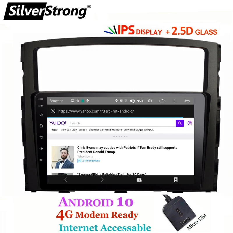 android9.0 4G SIM MODEM mitsubishi 2018 2019 PAJERO v97 v93 PAJERO4 32G NEW GPS CAR RADIO android car dvd car radio outlander 9inch 10inch radio gps (2)