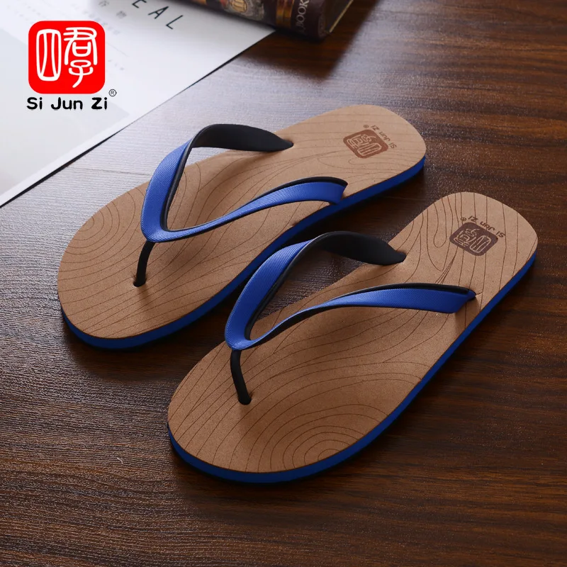 

2019 Creative New Style Flip-flops Men's Summer Flat Thick Wear-Resistant Anti-slip Sweat Absorbing Lightweight Sandals