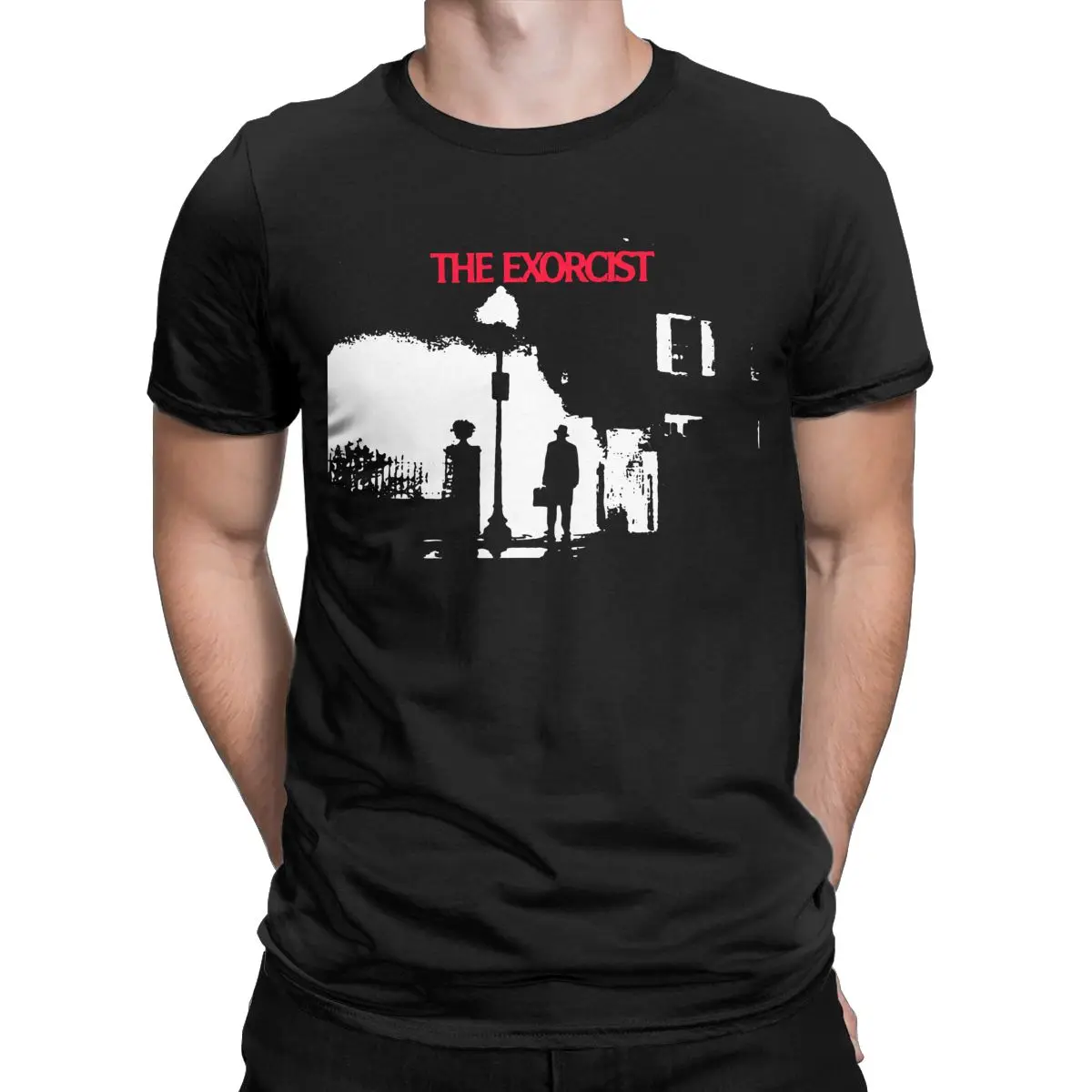 

The Exorcist Horror Movie monsters 80s film series terror T Shirt Halloween 100% Cotton Tops Casual Short Sleeve Adult T-Shirts