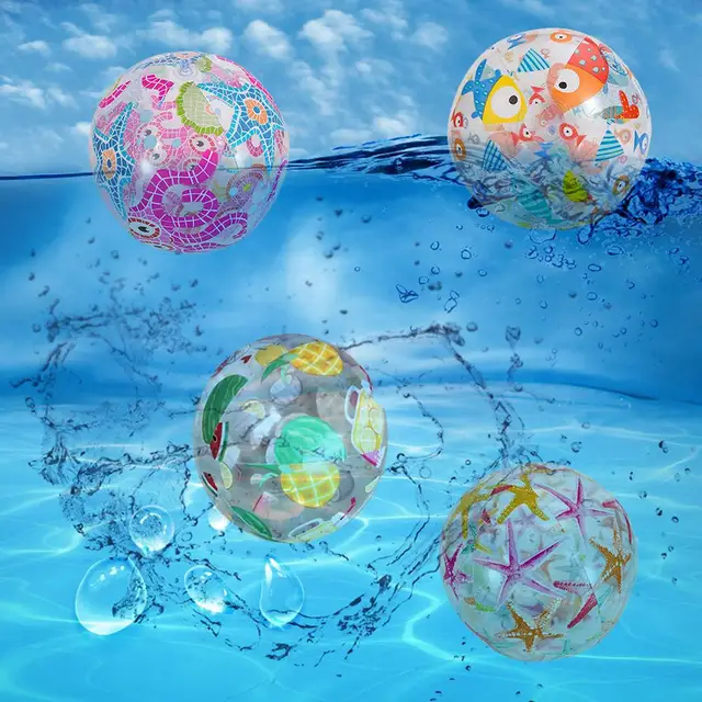 Children's Inflatable Water Ball Outdoor Swimming Toys PVC Inflatable Beach Ball Children's Toys Elastic Float Ball Interactive 2