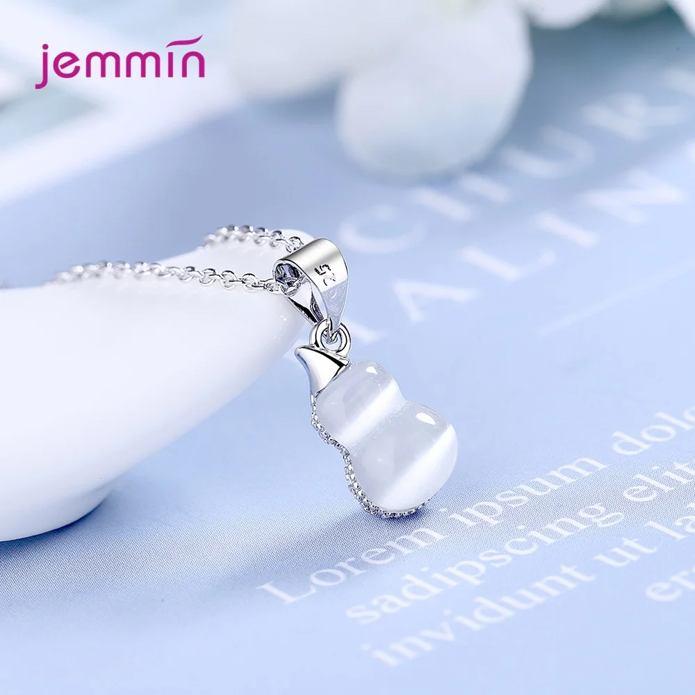 

925 Sterling Silver Pendant Necklace For Women Girls Party Birthday CZ Cubic Zircoina Fashion Jewelry Wholesale