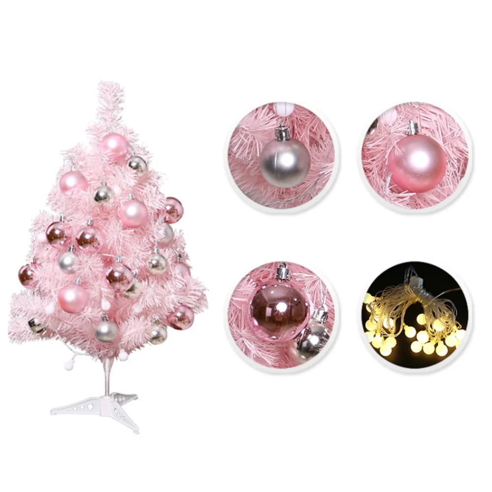 60 см розовая Рождественская елка для украшения дома подарок для девочек Розовое милое рождественское кедровое дерево на Рождество новогодние вечерние