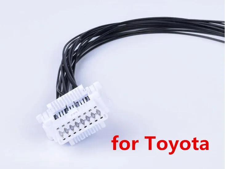 Автомобильный диагностический разъем OBD с кабелем женский источник питания тест OBD2 16Pin гнездовой разъем для Toyota KIA VW - Название цвета: for toyota