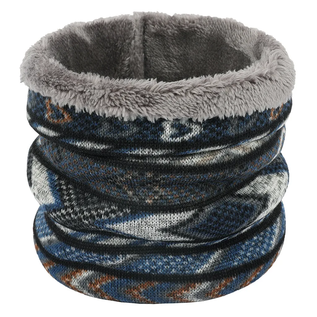 1pc Winter Warm Brushed Knit Neck Warmer Circle Go Out Wrap Cowl Loop Snood Shawl Outdoor Ski Climbing Scarf For Men Women