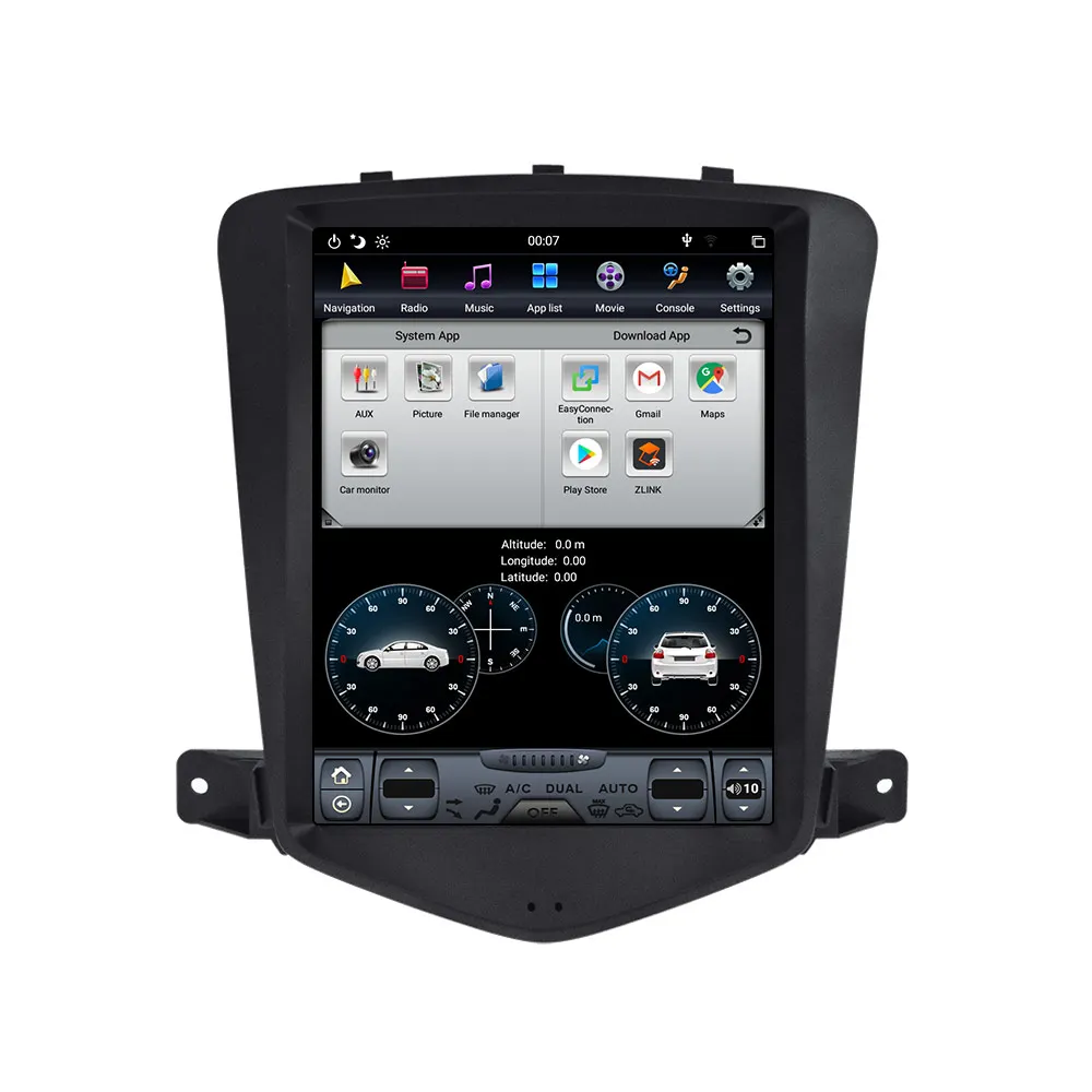 Sale Tesla Style Android 8.1 GPS Navigation DVD Player For Chevrolet Cruze 2009-13 Car Auto Radio Stereo Multimedia Head Unit Player 4