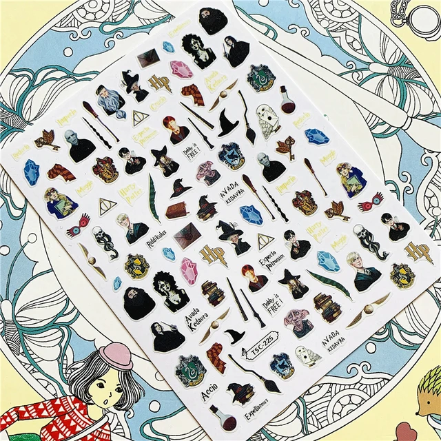 TSC-293 TSC-287 Japanese cartoon anime clown character 3D Back glue Nail Art Stickers Decals Sliders Nail ornament decoration TSC-225 N