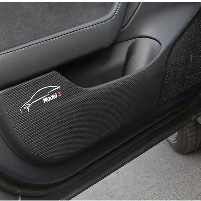 Для Tesla модель 3 боковая дверь PU анти-кик Pad защитная наклейка 4 шт