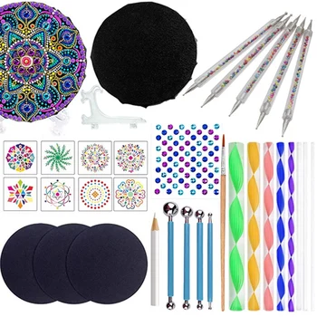 

Mandala Dotting Tools Set for Painting Rocks Pottery Portable Multifunction Embossing Dot Kit Dotting Tool Set 34Pcs