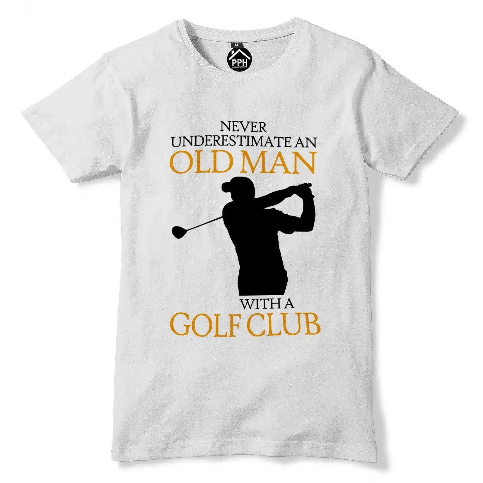 Never Underestimate Old Man GOLF CLUB T shirt Men Retired Tee Set Golfer Top 224 custom printed tshirt Summer Men'S fashion | Мужская