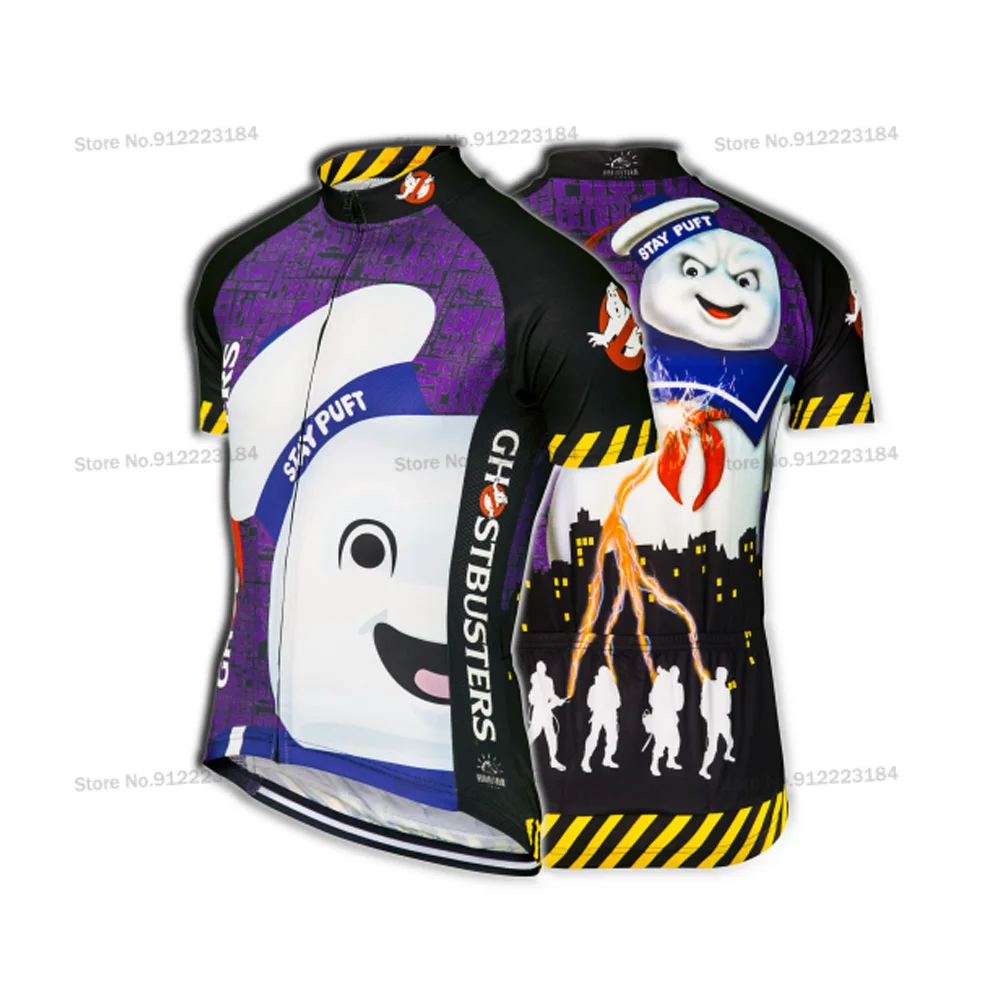 Cartoon Cycling Jersey Funny Men Short Sleeve Mountain Bike Jersey
