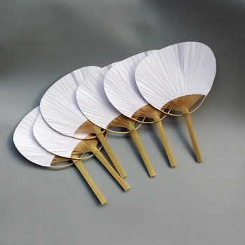 

Hot 30 pcs/lot wedding White Paddle Fan for wedding decoration Dance Wedding Party Favor
