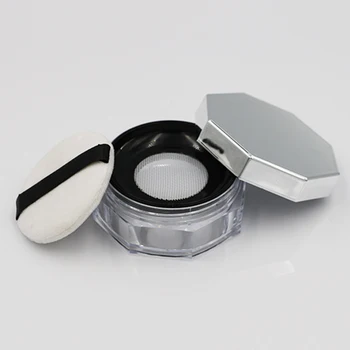 

Mini Elastic Plastic Net Loose Powder Box With Puff Empty Loose Powder Pot Cosmetic Sifter Loose Jar Travel Makeup Container