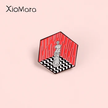 

Venus de Milo Enamel Pin Lynch Style lPlaster Figure Artist Exhibit Twin Peaks Brooches Accessories Lapel Pins For Art Lovers
