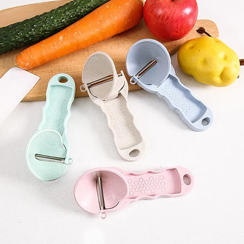 Vegetable PeelerFruit Planing Kitchen Tools Stainless Steel Multifunction Rotation Grater Ginger Garlic Grinding Planer Slicer