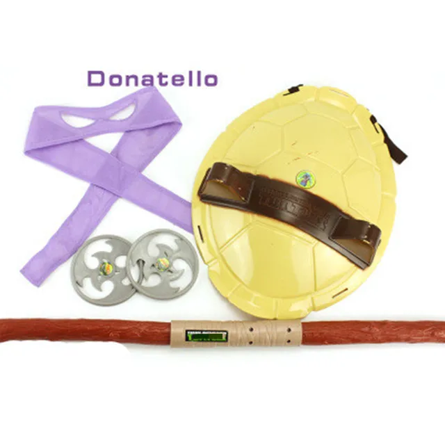 Ninja Tortoise COS Dressed Weapon Suit Turtle Shell Eye Mask Cosplay Set Child Ninja Turtle Model Toy 5