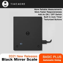 TIMEMORE 2021 Basic Plus Black Mirror Pour Over Coffee and Espresso Scale Electronic Scale Auto Timer Kitchen scale 0.1g / 2kg
