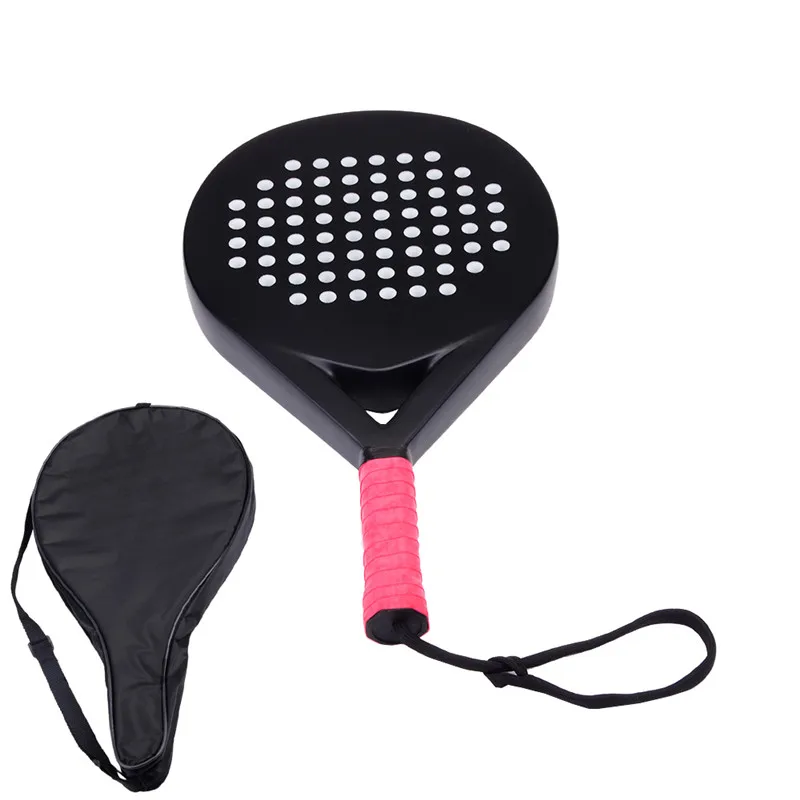 Новая ракетка для тенниса из углеродного волокна Padel, ракетка для тенниса, ракетка для тенниса Padel с сумкой, черные Профессиональные ракетки для тенниса - Цвет: R05
