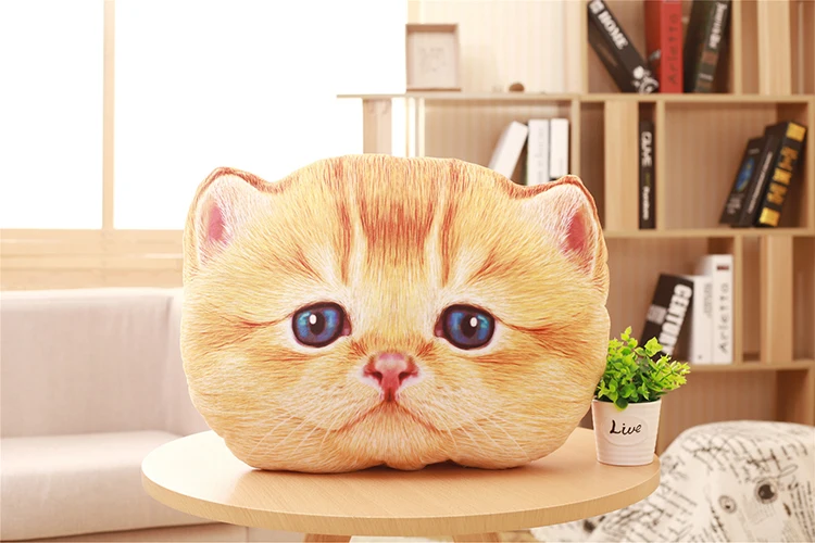 Simanfei Cat Pillow Plush Toys Dolls Stuffed Animals Kids Gift Travel Throw Pillow For Chairs Car Decorative Cushion Dakimakura