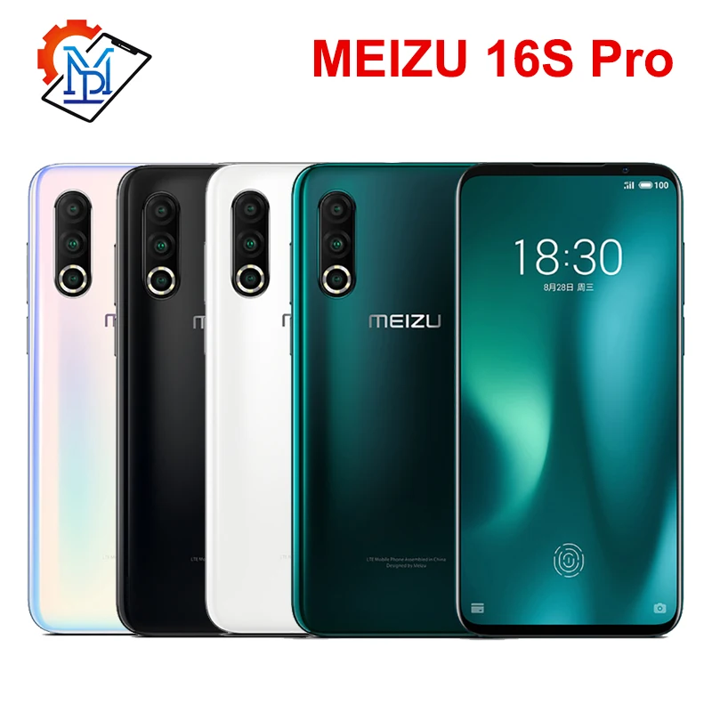 Оригинальный Meizu 16S Pro мобильный телефон 6,2 дюймов FHD + 6G/8G + 128G/256G Snapdragon 855 Plus Восьмиядерный Android 9,0 NFC Смартфон