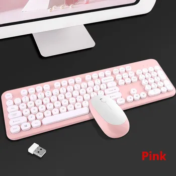 

2.4G Wireless Silent Keyboard and Mouse Set Mini Multimedia Full-size Keyboard Mouse Combo Set For Notebook Laptop Desktop PC