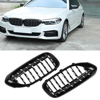 

Pair Black Semi-Electroplate Black Intake Grille 51137390865 Fits for 5-series G30 Sedan 2017- Car Front Grille Accessory