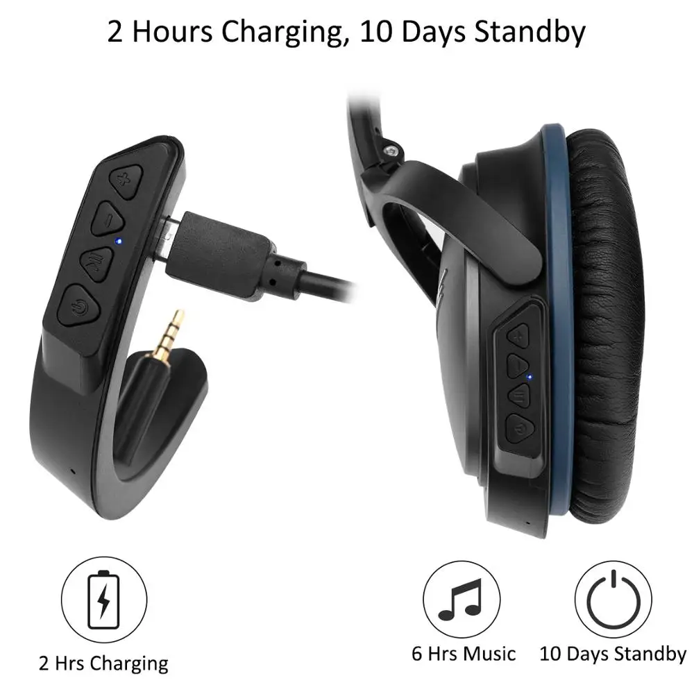aptX codec Wireless Bluetooth Adapter for Bose QC 25 QuietComfort 25 Headphones QC25 