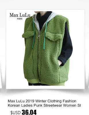 Max LuLu Winter Fashion Korean Ladies Punk Clothes Womens Sleeveless Corduroy Vest Vintage Oversized Waistcoats Padded Coat