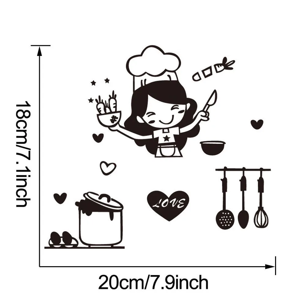 Декор для кухни 1 шт. наклейки на стену время приготовления забавные наклейки на кухню Сменные наклейки милые виниловые наклейки на стену домашний декор