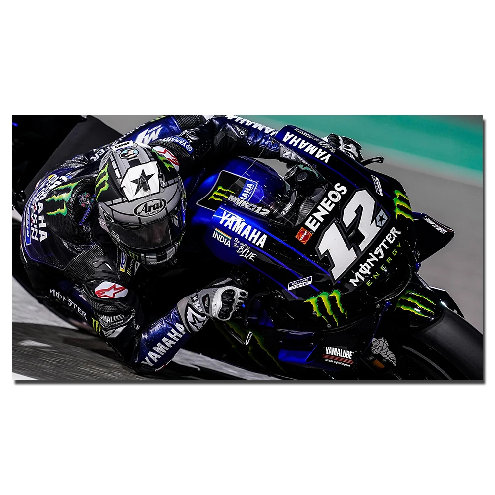 

Картина на холсте с изображением мотоцикла Yamaha Racing, настенные картины для декора гостиной