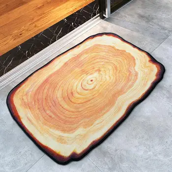 

Tree Rings Rectangle Sofa Mat Bathroom Mat Skid Resistant Environmental Home Kitchen Floor Mat Repeatable Bedroom Decoration