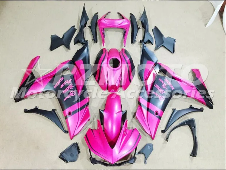 4 подарки стиль ABS литьевая форма мотоцикл Обтекатели подходит для YAMAHA R3 R25- 15-19 обтекатель кузова набор розовый черный - Цвет: pink black