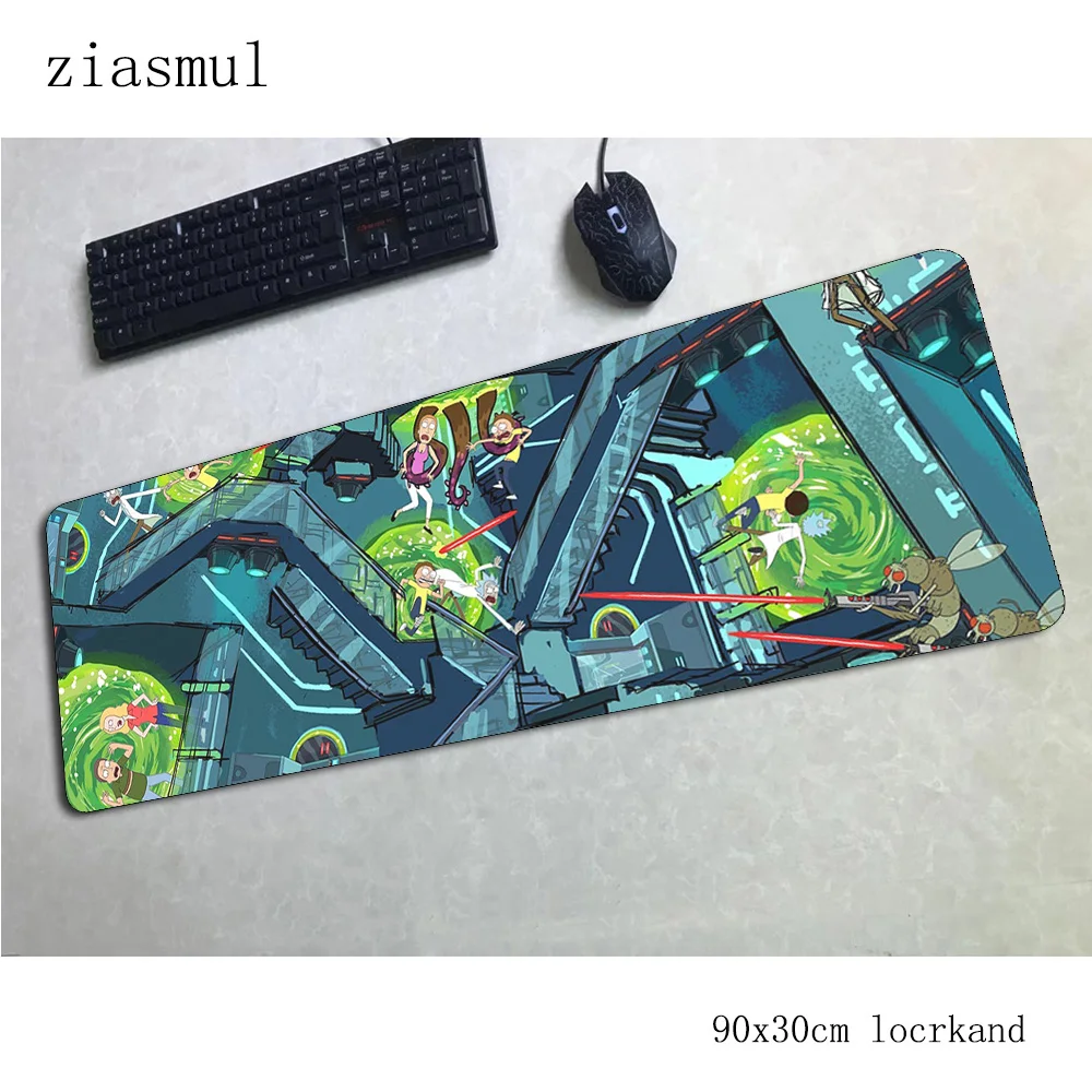 Коврик для мыши rick and morty 90x30 см компьютерный коврик для мыши натуральный резиновый коврик для мыши персональный Коврик для мыши гаджет офисные настольные коврики