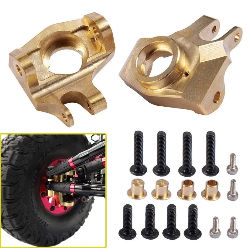 

AXSPEED 1 Pair Brass Steering Cup Turn Cup Heavy Duty Front Steering Knuckle For 1/10 RC Axial SCX10 II 90046