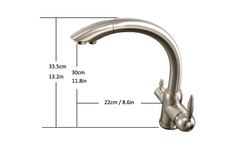 3 Way Kitchen Tap Dual Holder Dual Hole Filter Water Kitchen Faucet Chrome Black Golden Drinking Water Faucet (21)