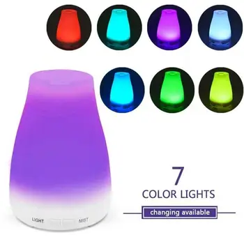 

200ML Ultrasonic 7 LED Light Color Oil Diffuser Humidifier including Remote Control for Home UK Plug