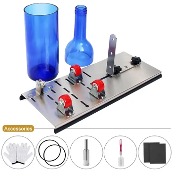 

6pcs Glass Bottle Cutter Adjustable 3 wheel Stainless Steel Wine Glass Bottle Cutting Tools Kit DIY Home Cutter